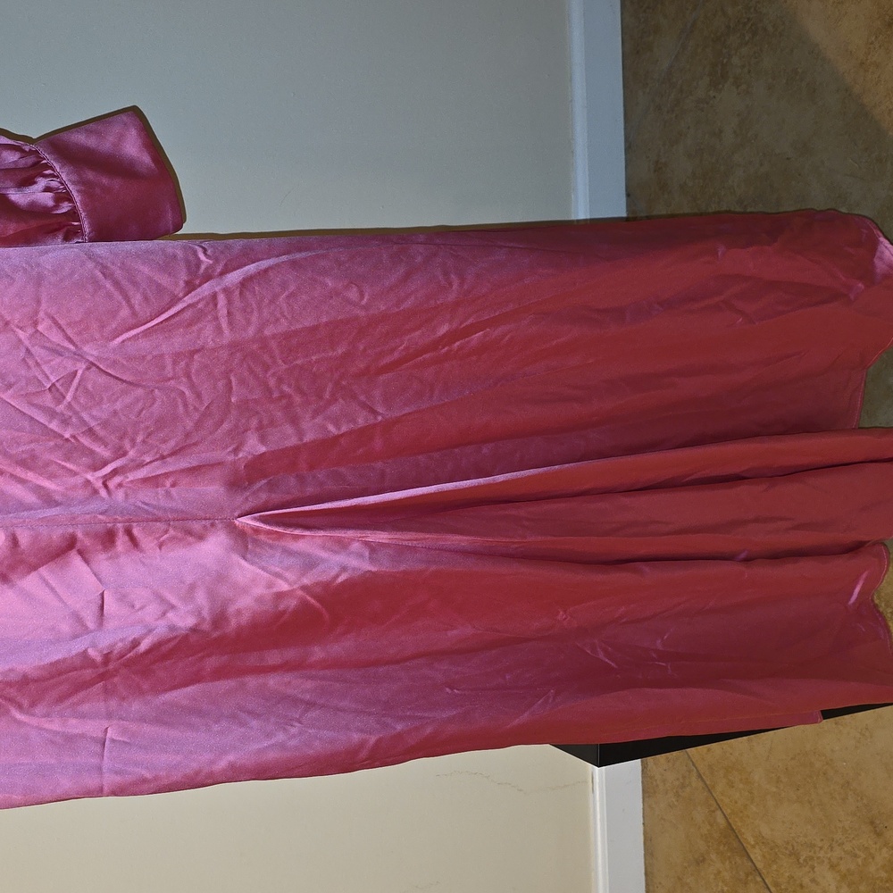 IEENA For Mac Duggal Vibrant Pink Satin One Shoulder Womens Dress Size 10 - Picture 8 of 10